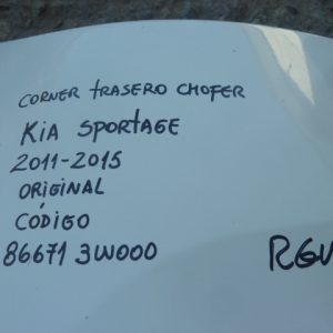 Parachoque corner trasero chofer kia sportage 2011 2015 daños