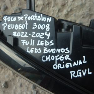 foco peugeot 3008 2022 2023 de maleta chofer full leds daño