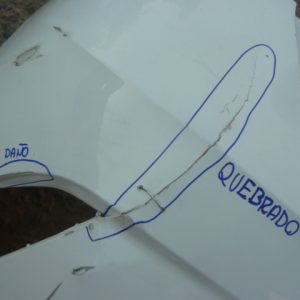 parachoque grand i10 hatchback 2022 2024 trasero original daños