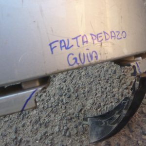 parachoque volkswagen touareg 2001 2007 trasero daños