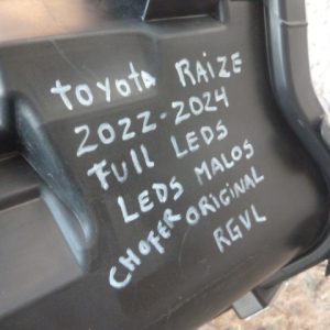 optico toyota raize 2022 2024 chofer full leds (leds malos)