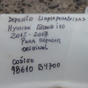 deposito limpiaparabrisa hyundai grand i10 2015 2017 – daños