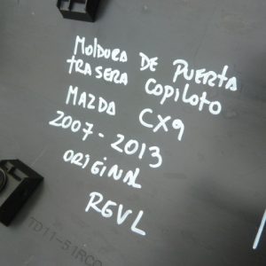 moldura mazda cx9 2007 2009 de puerta trasera copiloto