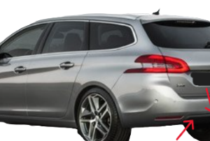 moldura peugeot 308 SW 2014 2016 inferior parach trasero daños