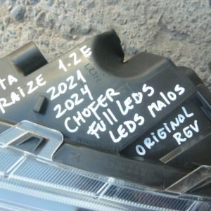 optico toyota raize 2021 2024 full leds chofer (leds malos)
