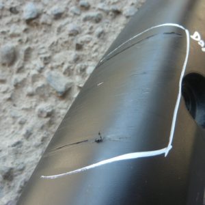 Moldura outlander 2014 2020 lateral parach tras copiloto daños