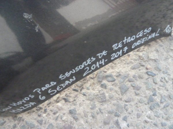 parachoque mazda 6 sedan 2014 2015 2017 trasero - daños - Imagen 2