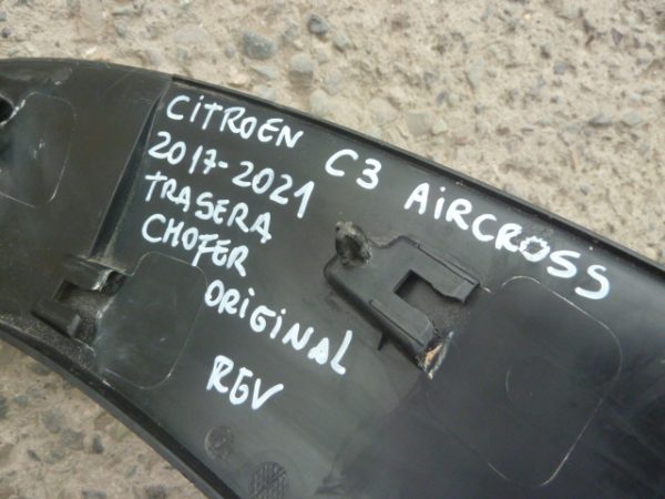 moldura paso rueda citroen c3 aircross 2017 2021 trasera chofer detalles - Imagen 3