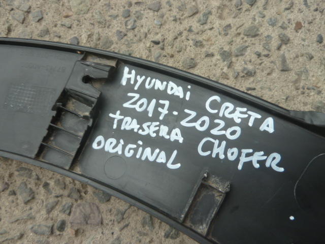 moldura paso rueda hyundai creta 2017 2020 trasero chofer - Imagen 5