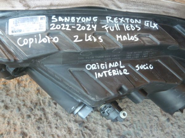 optico ssangyong rexton full leds 2022 2023 2024 copiloto  - dañado - Imagen 2