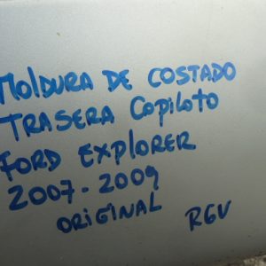 moldura costado ford explorer 2007 2009 trasero copiloto daños