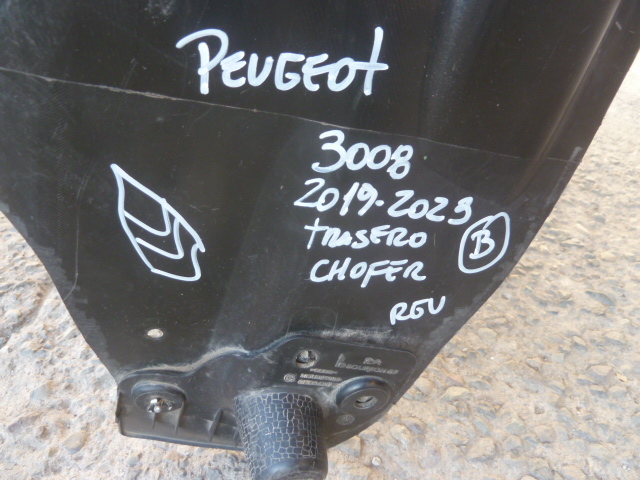 Guardafango peugeot 3008 2019 2023 trasero chofer - Imagen 4
