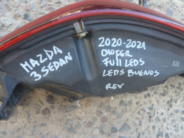 Foco trasero mazda 3 sedan 2020 2021 original chofer - Imagen 5