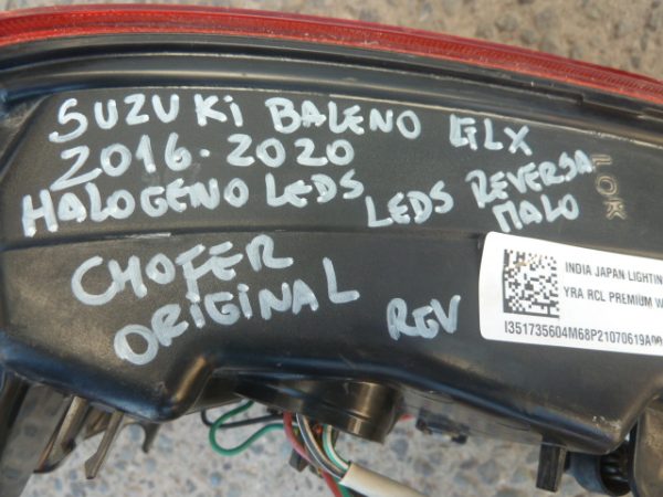 Foco trasero baleno glx 2016 2020 hlogn/leds chofer daños - Imagen 6