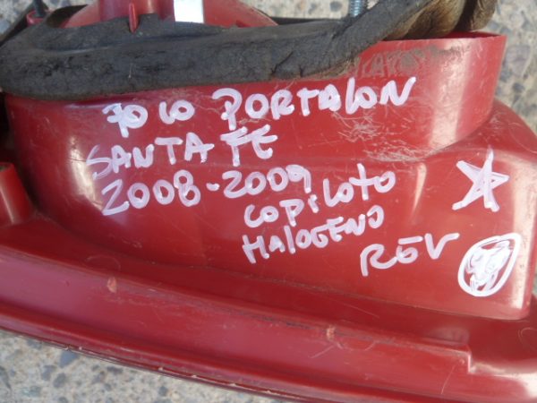 Foco hyundai santa fe 2008 2009 de portalón copiloto - daños - Imagen 3