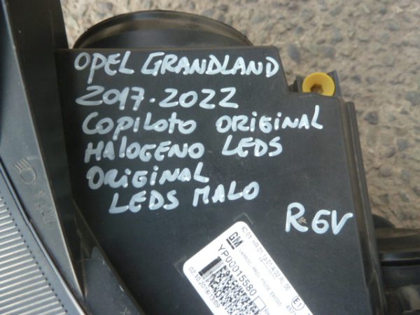 optico opel grandland 2017 2022 copiloto halog/leds - dañado - Imagen 5
