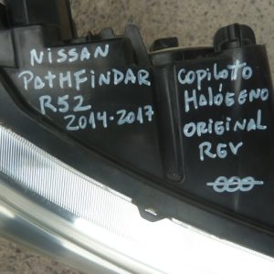 optico nissan pathfinder r52 2014 2017 copiloto halógeno – daños