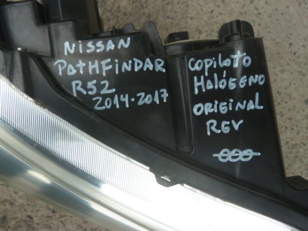 optico nissan pathfinder r52 2014 2017 copiloto halógeno - daños - Imagen 2