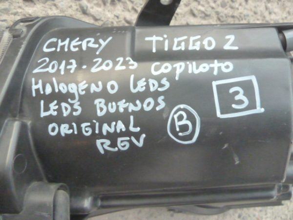optico chery tiggo 2 2017 2023 copiloto halógeno/leds original - Imagen 3