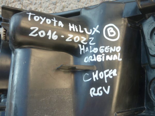 optico toyota hilux revo 2016 2022 chofer halogeno original - Imagen 3