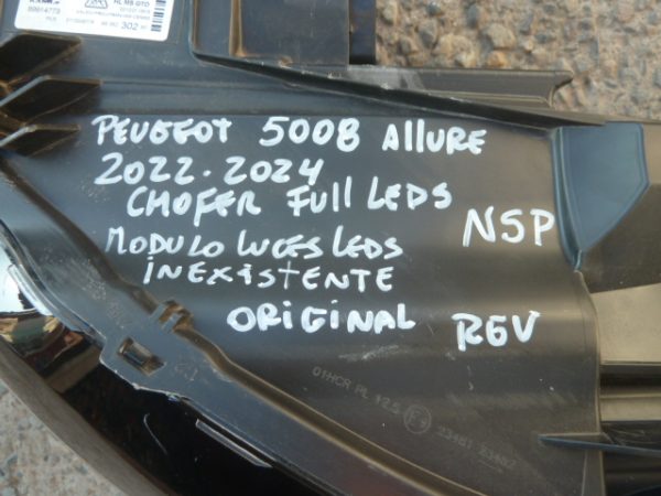 optico peugeot 5008 allure 2022 2024 chofer full leds - dañado - Imagen 3