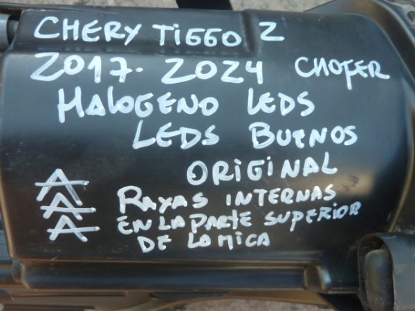 optico tiggo 2 2017 2024 chofer halógeno/leds - dañado - Imagen 5