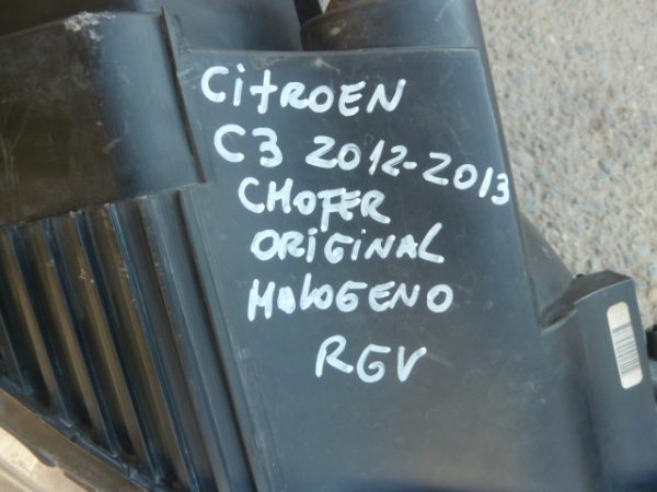 optico citroen c3 2012 2013 2014 chofer halogeno - daños - Imagen 2