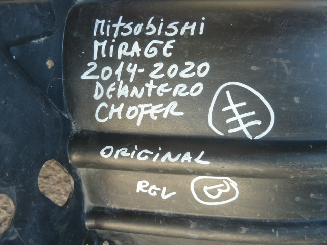 Guardafango mitsubishi mirage 2014 2020 delantero chofer - Imagen 3