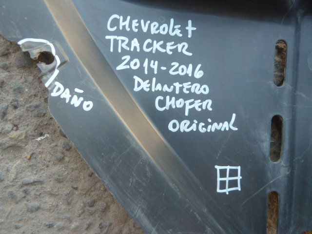Guardafango chevrolet tracker 2014 2016 delantero chofer daños - Imagen 2