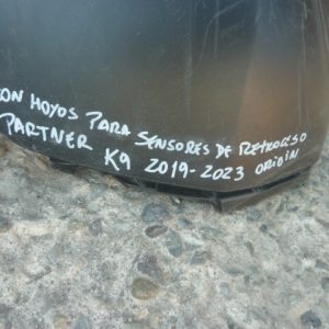 Parachoque peugeot partner k9 2019 2023 trasero daños