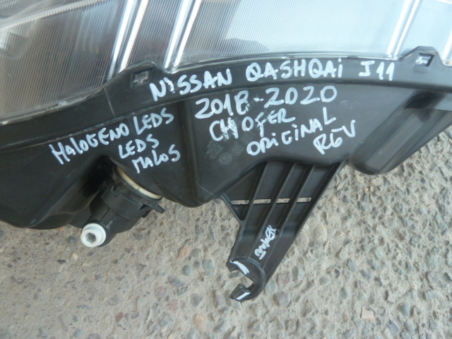 Optico nissan qashqai j11 2018 2020 halogeno/leds chofer daños - Imagen 4