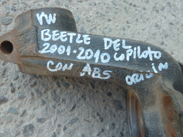 Muñon volkswagen beetle 2001 2010 con abs delantero copiloto usado - Imagen 2