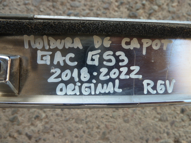 Moldura bisel gac gs3 2018 2019 2020 2022 cromado capot daños - Imagen 3