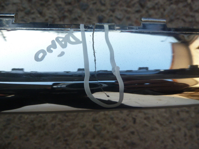 Moldura touareg 2008 2010 bisel cromado inferior parachoque delant daños - Imagen 5