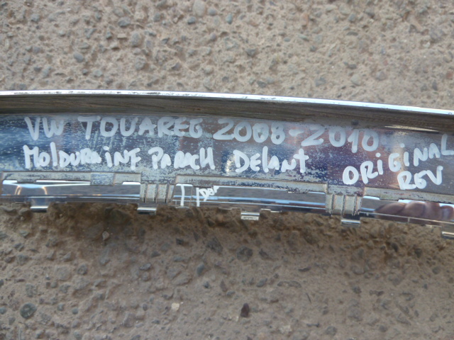 Moldura touareg 2008 2010 bisel cromado inferior parachoque delant daños - Imagen 4