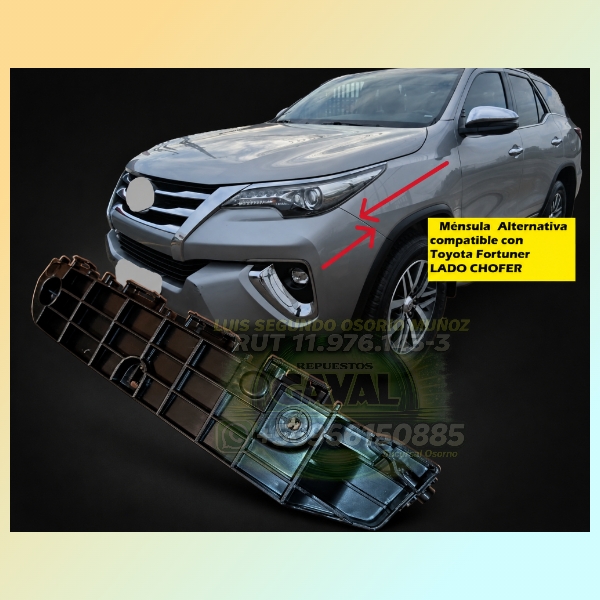 Soporte mensula fortuner 2017 2023 del chofer Alternativa RgvO - Imagen 4