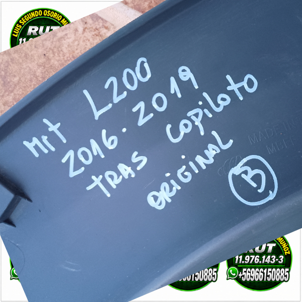 Moldura paso rueda l200 2016 2019 trasera copiloto buena RgvO - Imagen 3